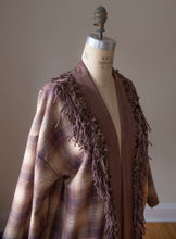 Load image into Gallery viewer, Long Flannel Plaid Duster with Fringe