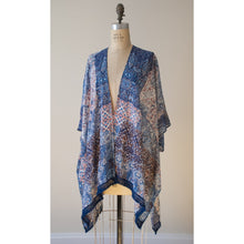 Load image into Gallery viewer, True Blue Bohemian Kimono - Clothing