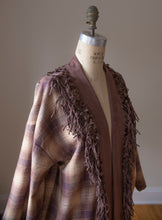 Load image into Gallery viewer, Long Flannel Plaid Duster with Fringe
