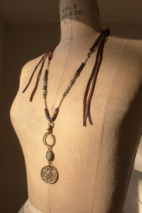 Free Fallin' Leather and Brass Necklace