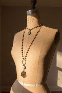 Boho Brass Pendant Necklace